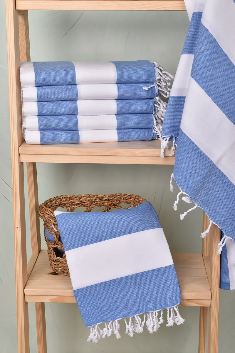 Custom Wedding Gift, Best Friend Christmas Gift, Soft towel, Handmade Turkish Towel, Organic Turkish towel, 70x40 Cotton Striped Towel - 3