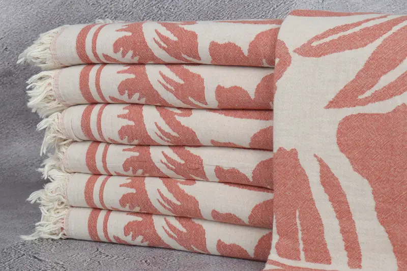 70x40 Cotton Floral Patterned Towel, Organic Cotton Towel, Beach towel, Beach Towel Personalized, Bridal Shower Gift, Xmas Gifts, Hammam towel - 2
