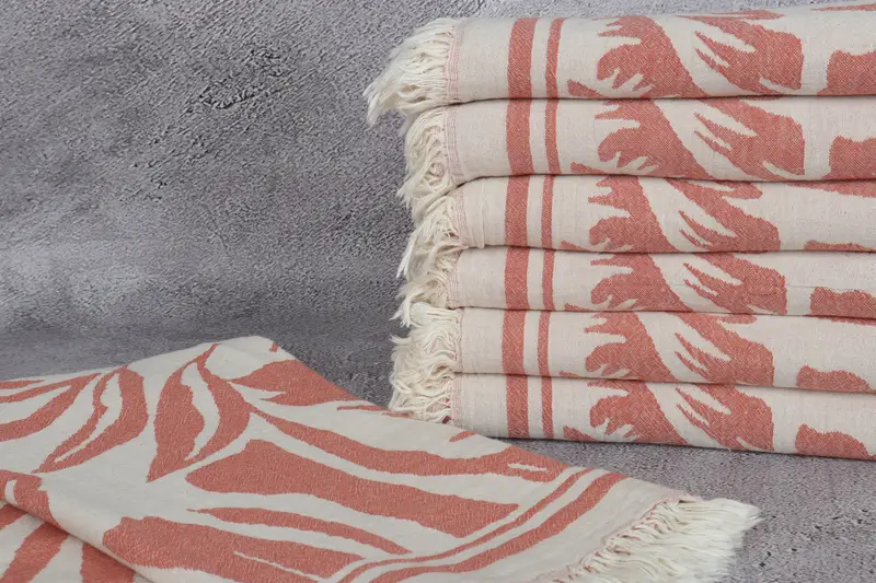 70x40 Cotton Floral Patterned Towel, Organic Cotton Towel, Beach towel, Beach Towel Personalized, Bridal Shower Gift, Xmas Gifts, Hammam towel - 3
