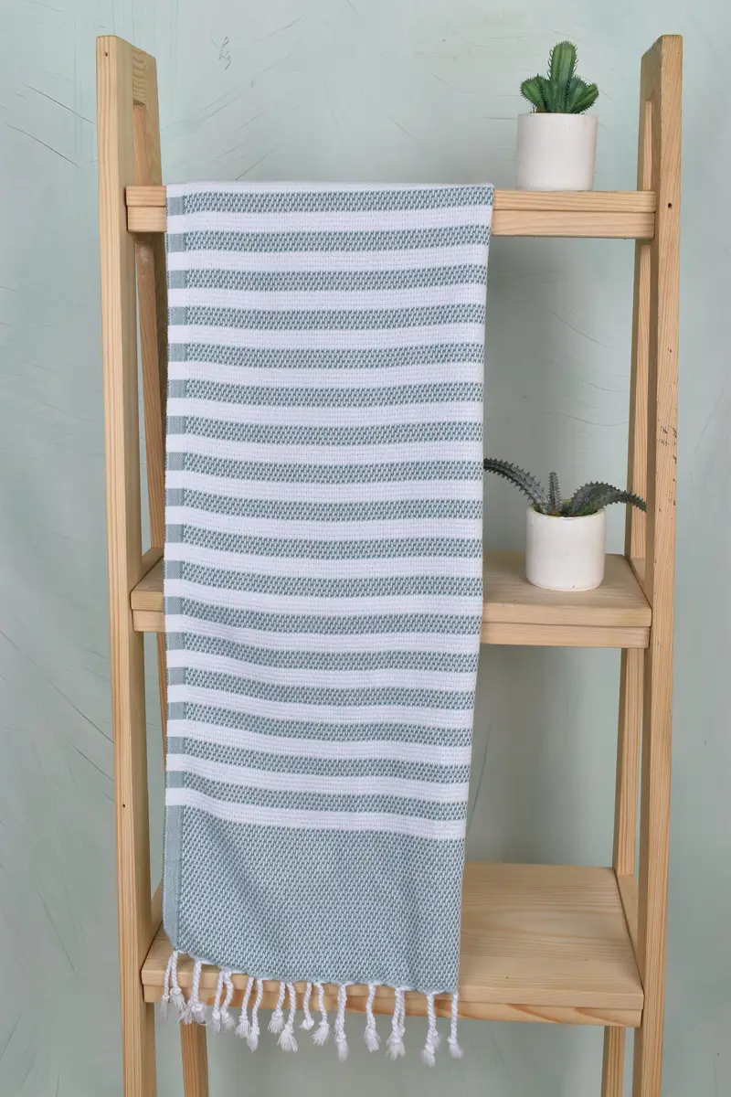 Kitchen Towel, Turkish Hand Towel, 44x24 Cotton Striped Towel, Best Friend Christmas Gift, Monogram Kitchen Towel, Gym Towel, Turkish Towel Monogram - 8