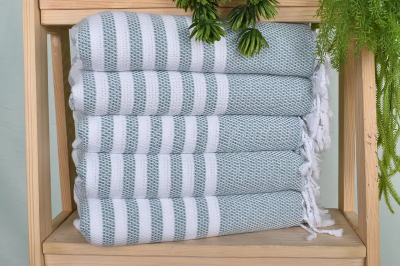 Kitchen Towel, Turkish Hand Towel, 44x24 Cotton Striped Towel, Best Friend Christmas Gift, Monogram Kitchen Towel, Gym Towel, Turkish Towel Monogram - 1
