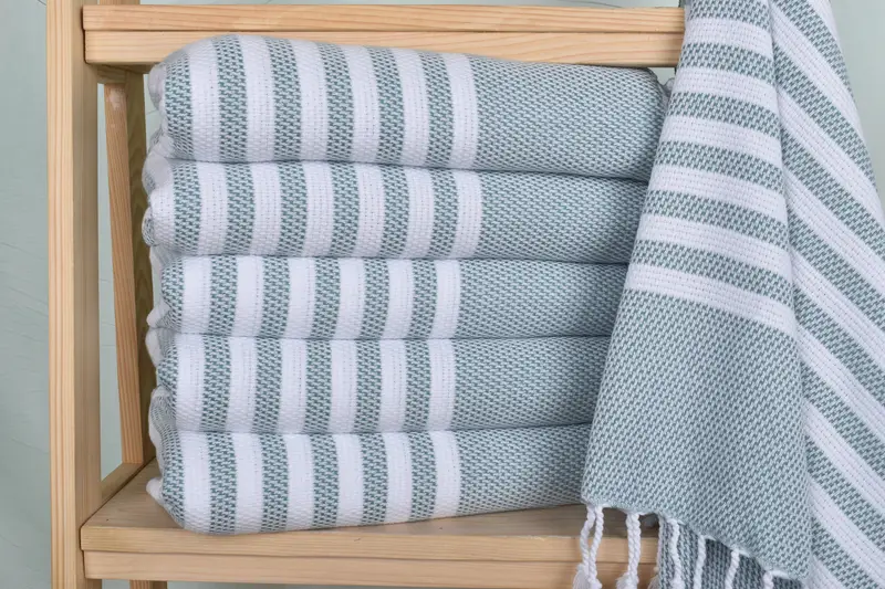 Kitchen Towel, Turkish Hand Towel, 44x24 Cotton Striped Towel, Best Friend Christmas Gift, Monogram Kitchen Towel, Gym Towel, Turkish Towel Monogram - 2