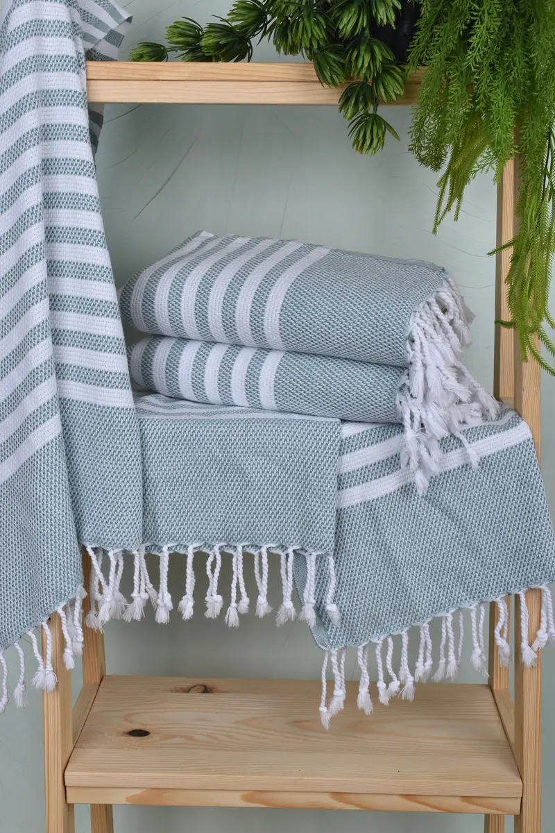 Kitchen Towel, Turkish Hand Towel, 44x24 Cotton Striped Towel, Best Friend Christmas Gift, Monogram Kitchen Towel, Gym Towel, Turkish Towel Monogram - 6