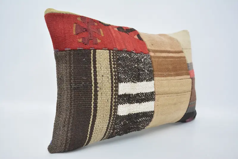 Vintage Cushion, Handmade Kilim Cushion, Pillow for Sofa, Boho Pillow, 16x24 Beige Cushion, Pillow, Turkish Rugs Pillow Case - 3
