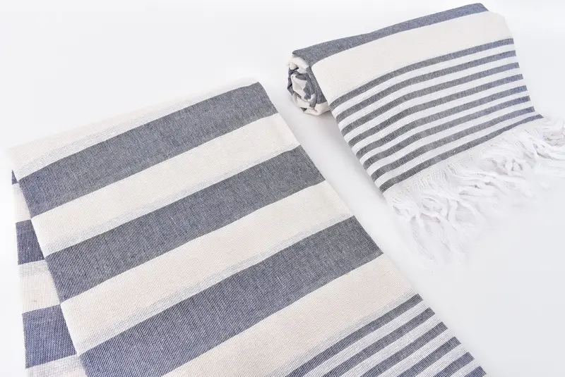 Quick-drying peshtemal towel for poolside, Beach towel, Best Friend Gift Ideas, Cotton towel, Custom Wedding Gift, 68x36 Cotton Striped Towel - 7