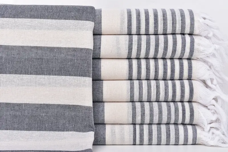 Quick-drying peshtemal towel for poolside, Beach towel, Best Friend Gift Ideas, Cotton towel, Custom Wedding Gift, 68x36 Cotton Striped Towel - 1