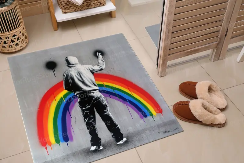 Çağdaş Baskılı Halı: Martin Whatson'dan Sad Rainbow