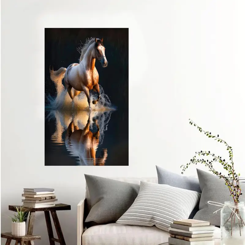 Elegant Horse Print Glass: Modern Farmhouse Decor for Horse Lovers