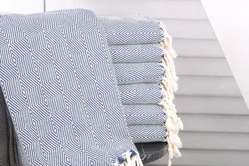 Navy Cotton Towel Personalized 40x74 Inches, Bachelorette Party Decoration