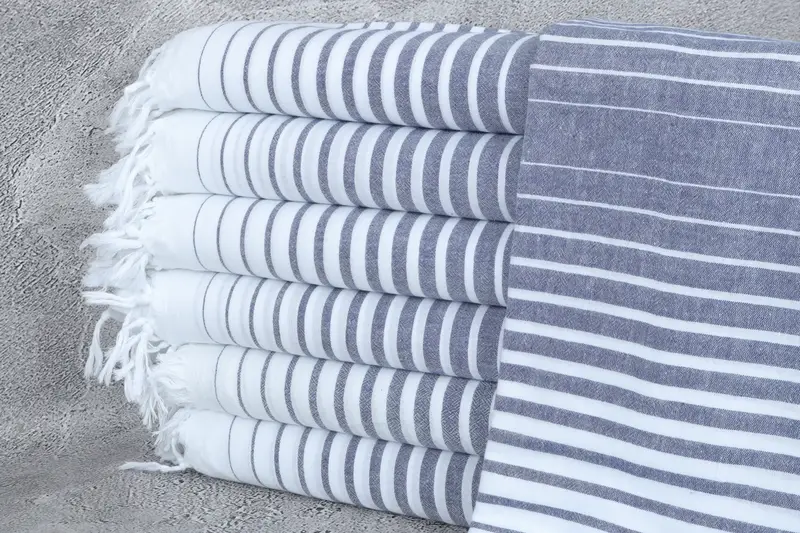 Navy Cotton Towel Bath Towel Beige, 40x67 Inches