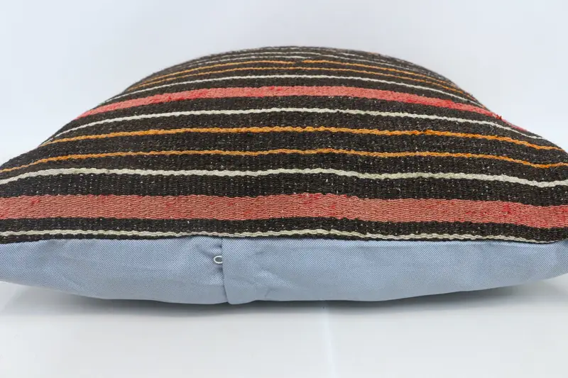Gift Pillow, Kilim Pillow, 28x28 Brown Cushion, Handmade Rug Seat Pillow Sham, Cushion Case, Art Deco Pillow Cover, Pillow for Couch - 5
