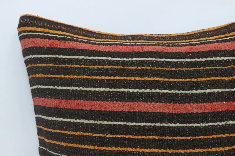 Gift Pillow, Kilim Pillow, 28x28 Brown Cushion, Handmade Rug Seat Pillow Sham, Cushion Case, Art Deco Pillow Cover, Pillow for Couch - 2