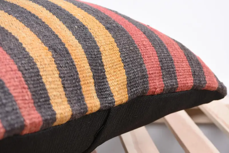 Pastel Pillow Case, Ethnic Throw Cushion Cover, Kilim Cushion Sham, 18x18 Brown Pillow Sham, Boho Pillow Sham Cover, Pillow, Antique Pillows - 7
