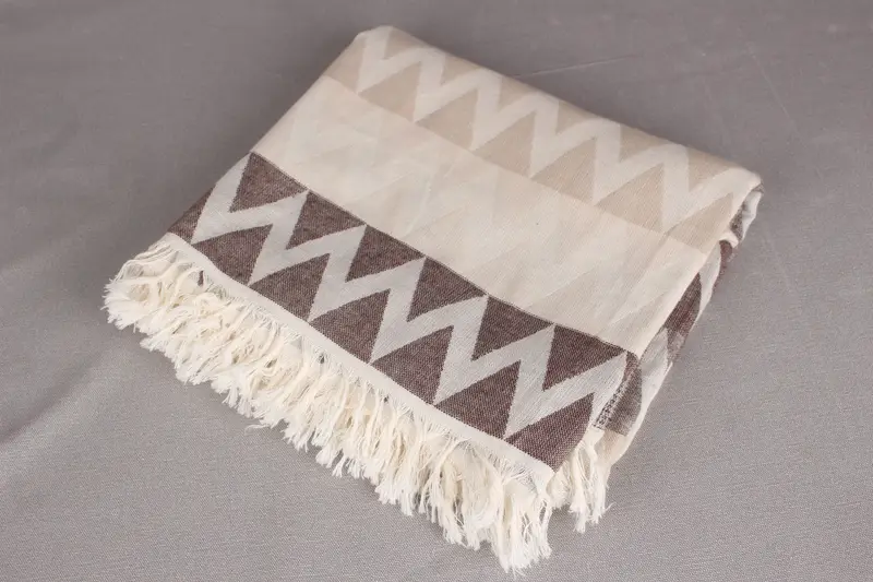 Summer Gift Ideas, 70x40 Cotton Zigzag Design Towel, Beach Towel Bulk, Xmas Gifts, Scarf Towel, Monogram Beach Towel, Bridesmaid Gift, Custom Gift - 7