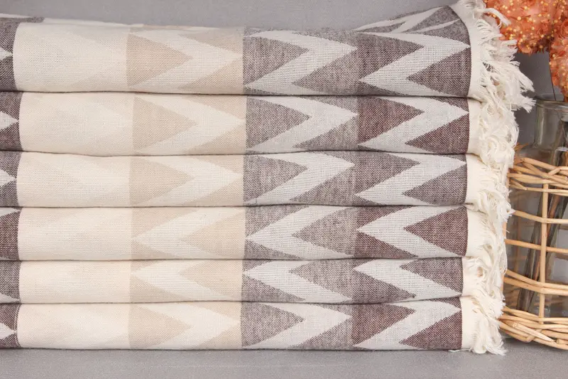 Summer Gift Ideas, 70x40 Cotton Zigzag Design Towel, Beach Towel Bulk, Xmas Gifts, Scarf Towel, Monogram Beach Towel, Bridesmaid Gift, Custom Gift - 3