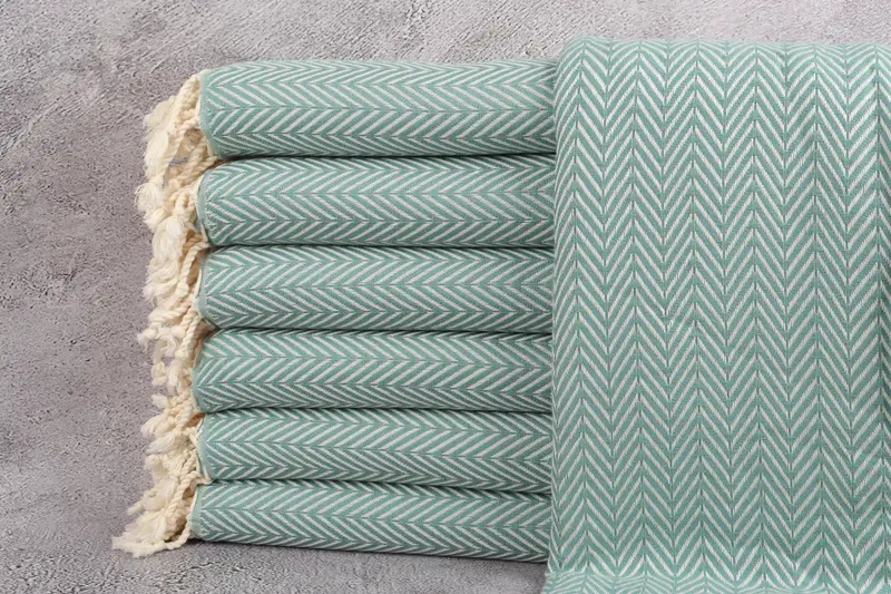 Beach towel, Personalized Gift For Her, Turkish bath towel, 68x40 Cotton Zig zag Towel, Decorative Towel, Wedding Gift, Bachelorette Beach Towel - 1