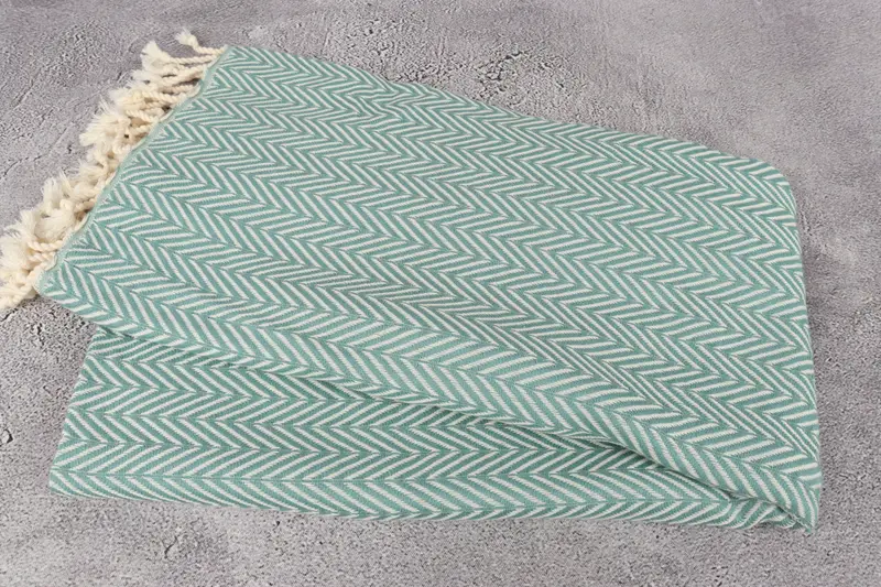 Beach towel, Personalized Gift For Her, Turkish bath towel, 68x40 Cotton Zig zag Towel, Decorative Towel, Wedding Gift, Bachelorette Beach Towel - 6