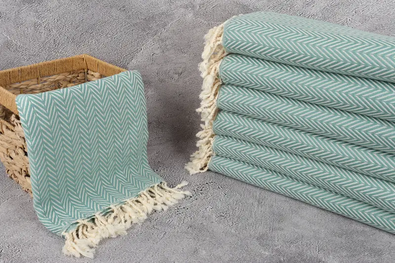 Beach towel, Personalized Gift For Her, Turkish bath towel, 68x40 Cotton Zig zag Towel, Decorative Towel, Wedding Gift, Bachelorette Beach Towel - 3