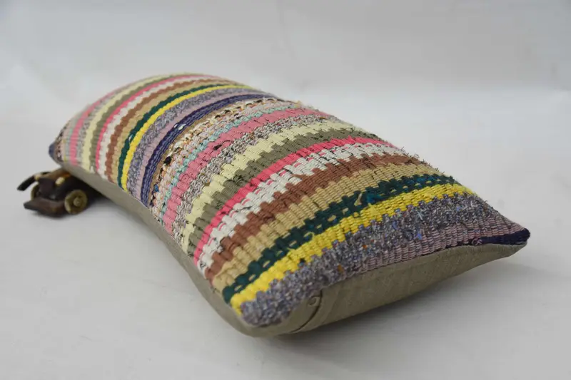 Vintage Kilim Pillow, Interior Designer Pillow, Boho Pillow Sham Cover, Aztec Pillow, Customized Cushion Case, 12x24 Pink Cushion, Cushion Cover - 6