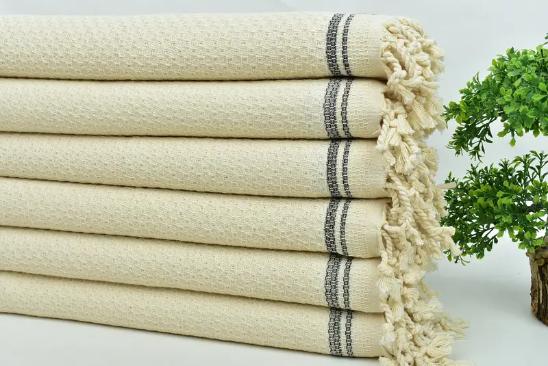 Düğün Hediyesi, Nedime Hediyesi, 38x18 Pamuklu Çizgili Havlu, Gelin Hediyesi, Kişiselleştirilmiş Ev Hediyesi Düğün, Türk Çay Havlusu, Kişiselleştirilmiş Çanak Havlu - 3
