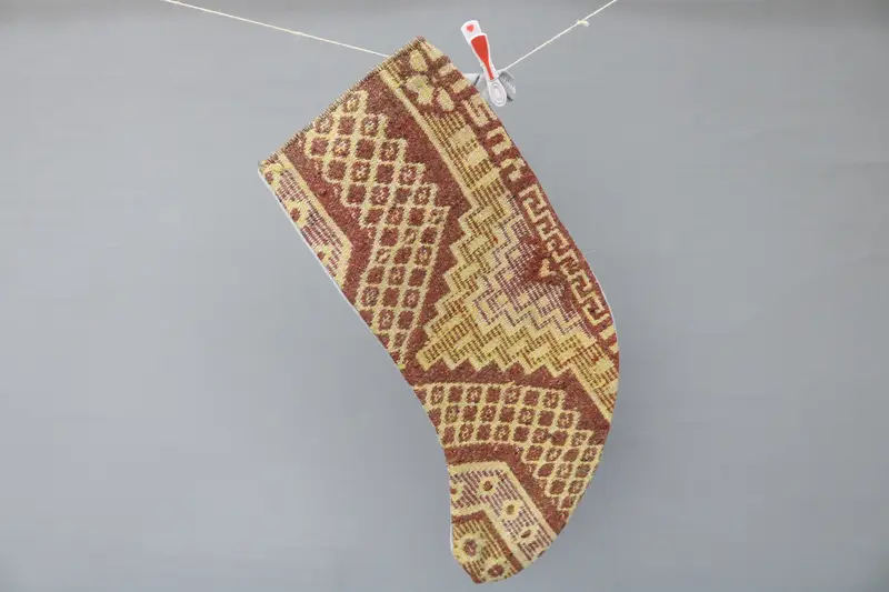 Medias de adornos navideños marrones, medias navideñas de 9 pulgadas de ancho