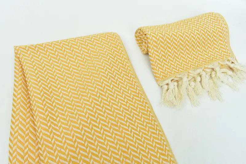 Kişiselleştirilmiş Hediye, Ev İçin Hediye, Mutfak Havlu, 36x18 Pamuklu Chevron Havlu, Mutlu Noel Hediyeleri, Kişiselleştirilmiş Yemek Havlusu, Monogram Havlular - 7