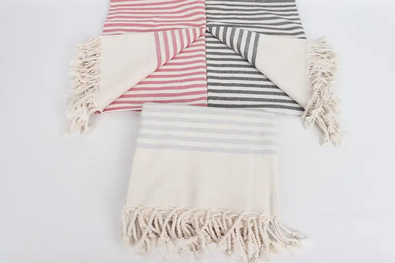 Monogram Turkish Towel, Customized Towels, Personalized Gift, Summer Towel, Absorbent Turkish towel, Organic Beach Towel, 70x40 Cotton Striped Towel - 7