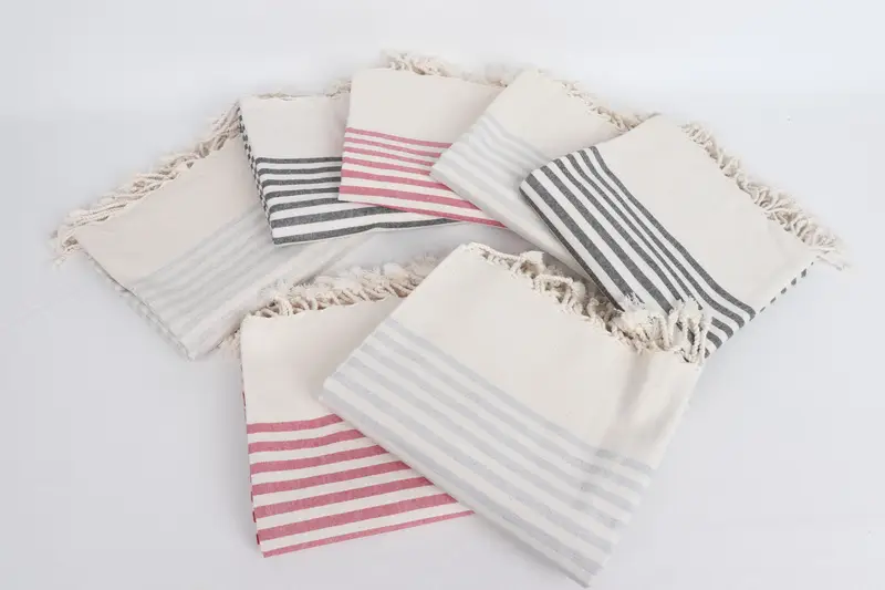 Monogram Turkish Towel, Customized Towels, Personalized Gift, Summer Towel, Absorbent Turkish towel, Organic Beach Towel, 70x40 Cotton Striped Towel - 6