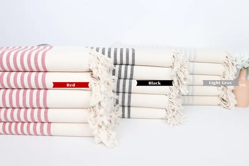 Monogram Turkish Towel, Customized Towels, Personalized Gift, Summer Towel, Absorbent Turkish towel, Organic Beach Towel, 70x40 Cotton Striped Towel - 1