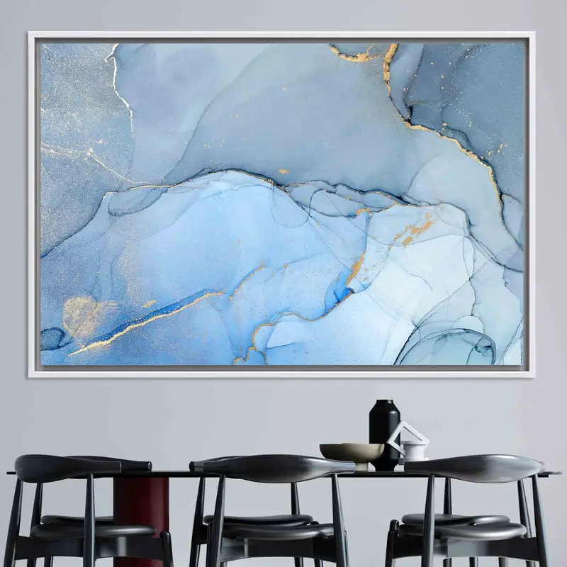 Shimmery Gold Marble Canvas: Contemporary Art Print