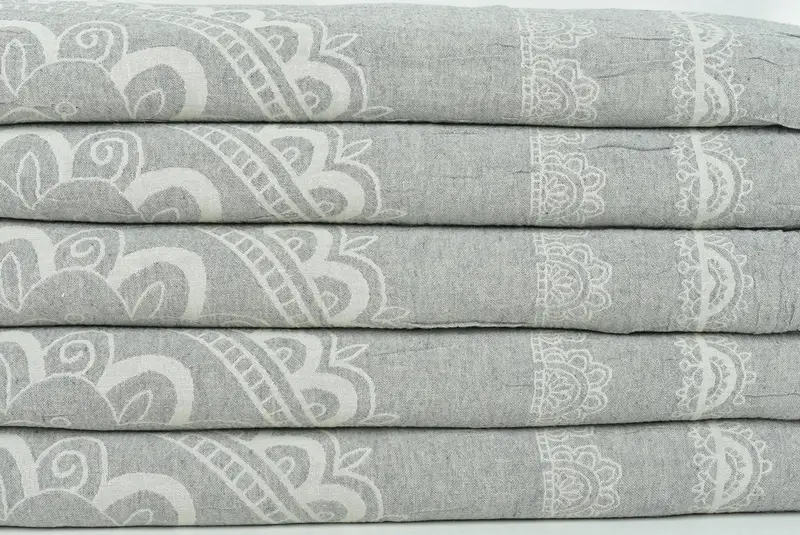 Woven Throw Blanket, 88x80 Cotton Kilim Design Towel, Bedspread, Oversized Beach Towel, Gift For Wedding Day, Personalized Blanket, Bedspread Quenn - 3