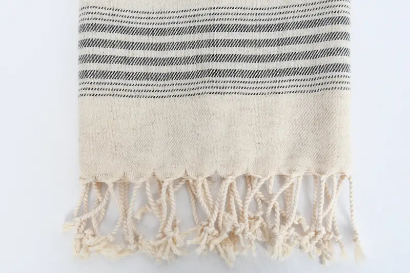 Regalos de Navidad, toalla de dama de honor, favores de boda, regalo para la casa, toalla de baño, toalla de cocina personalizada, regalo de boda, toalla a rayas de lino 36x18 - 3