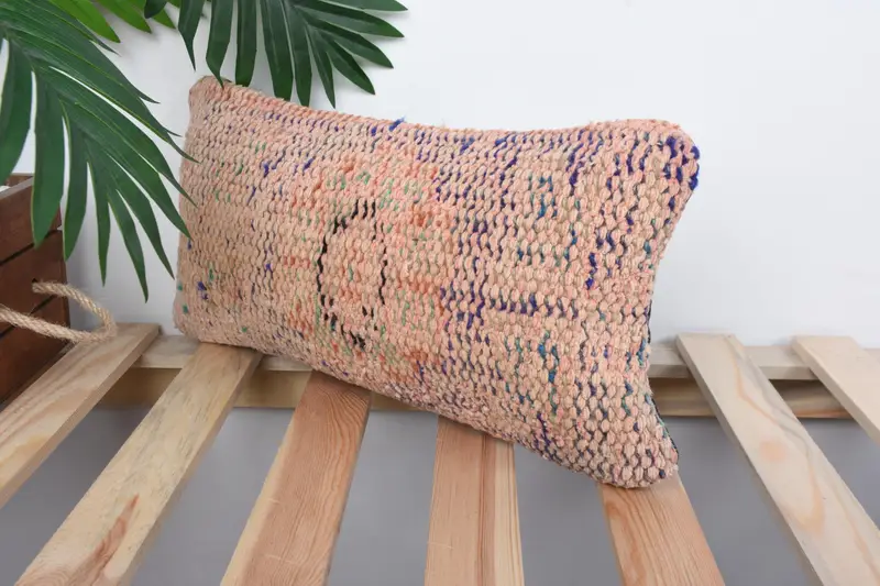 Pillow Case, Boho Pillow Sham Cover, Tapestry Pillow Cover, Gift Pillow, Seat Cushion Case, Pillow for Sofa, 8x16 Blue Pillow Cover - 5