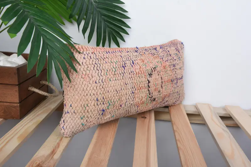 Pillow Case, Boho Pillow Sham Cover, Tapestry Pillow Cover, Gift Pillow, Seat Cushion Case, Pillow for Sofa, 8x16 Blue Pillow Cover - 4