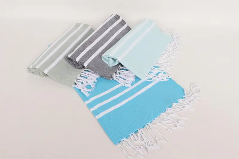 Monogram Kitchen Towel, 40x20 Cotton Striped Towel, Turkish Towel Hand Towel, Monogram Hand Towel, Bachelorette Favor, Gift For Wedding Day - 5