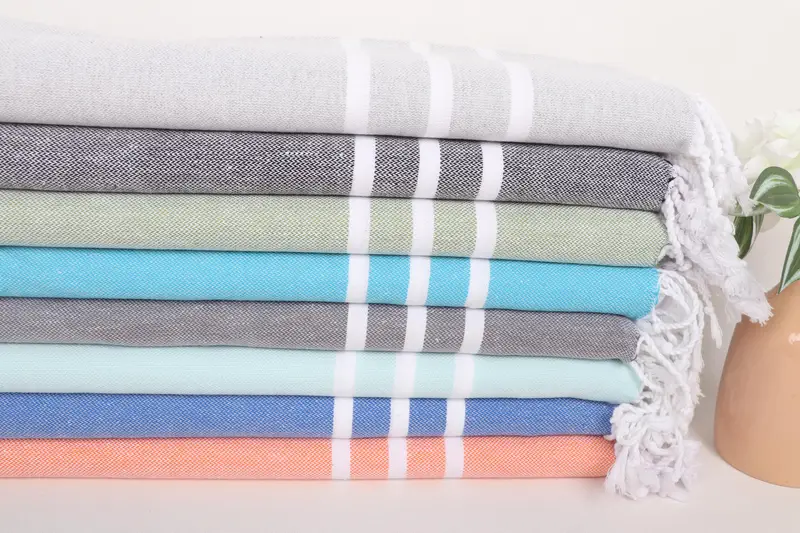 Monogram Kitchen Towel, 40x20 Cotton Striped Towel, Turkish Towel Hand Towel, Monogram Hand Towel, Bachelorette Favor, Gift For Wedding Day - 2