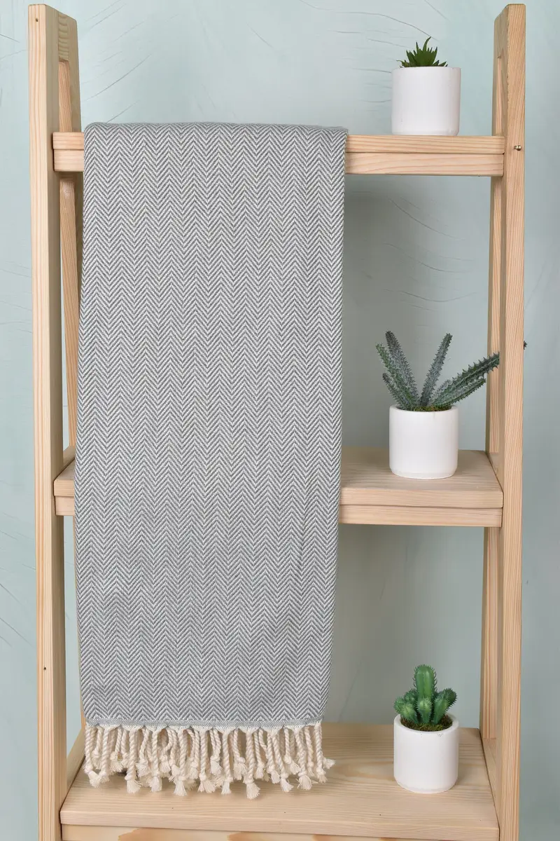 Thin towel, Authentic Turkish hammam peshtemal, Family Gift, Bachelorette Party Gift, Cotton towel, Gym Towel, 70x40 Cotton Herringbone Towel - 8