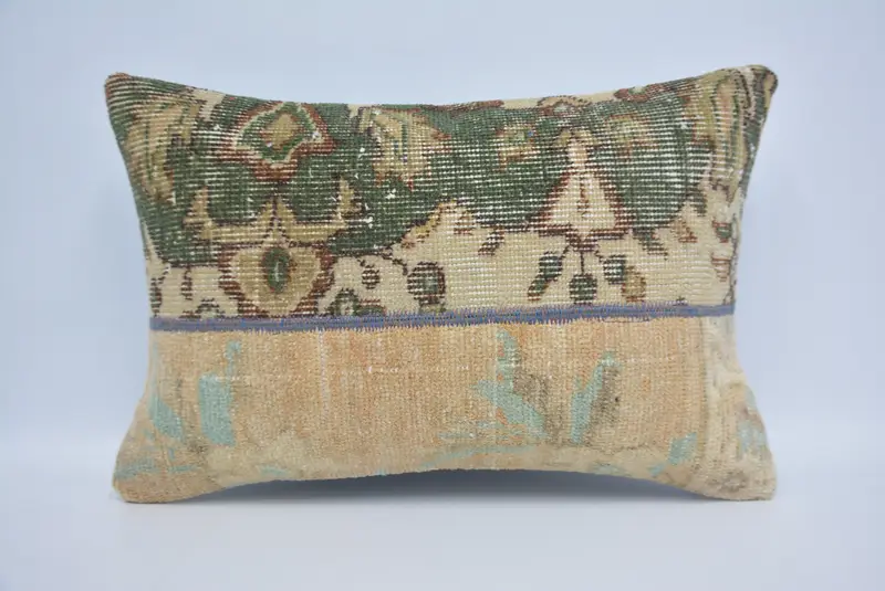 Pillow Cover, Interior Designer Pillow, 16x24 Brown Pillow Sham, Antique Pillows, Handmade Cushion Cover, Turkish Kilim Pillow - 1