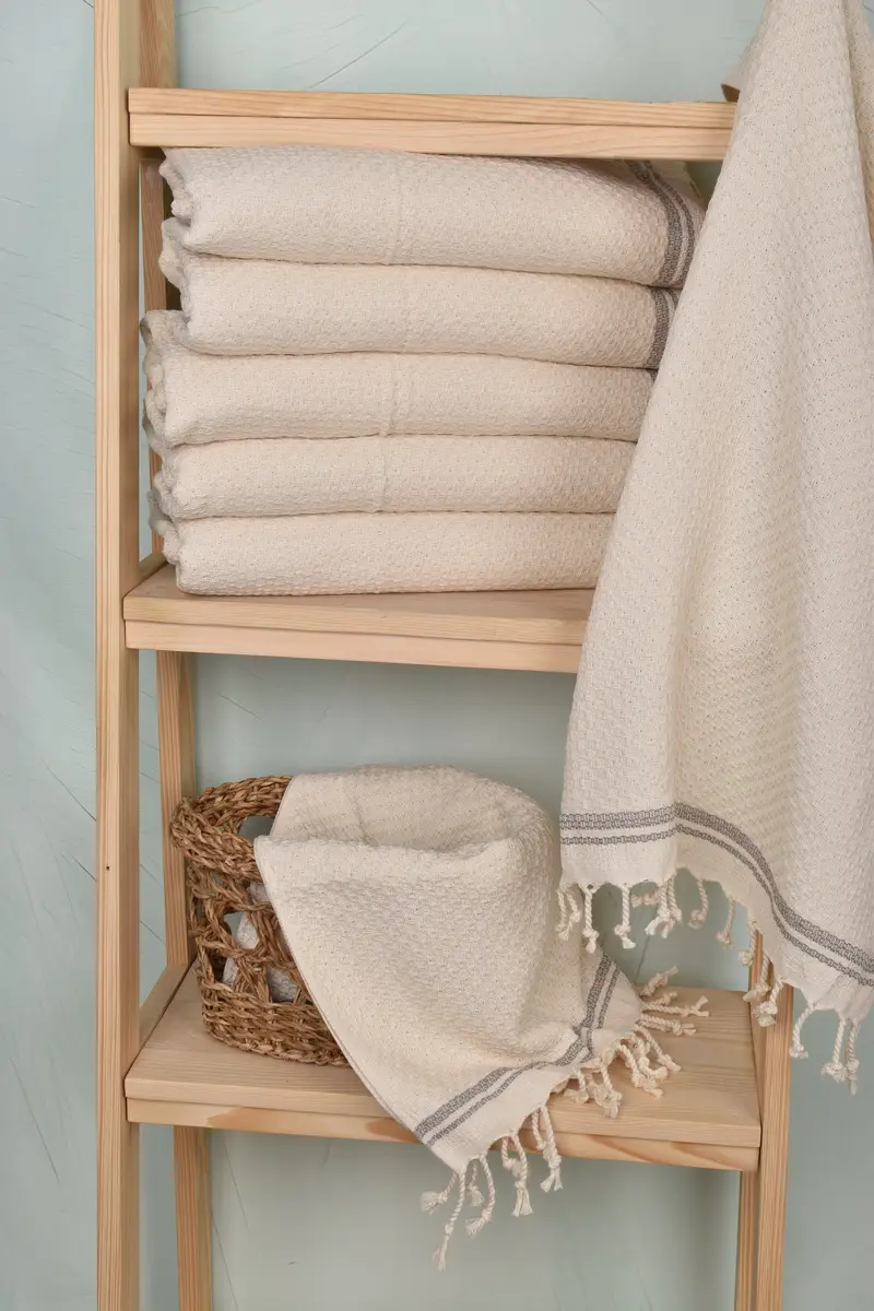 Gift For Her, Custom Hand Towel, 38x18 Cotton Striped Towel, Monogram Tea Towel, Housewarming Gift, Monogrammed Hand Towel, Bridesmaid Gifts - 3
