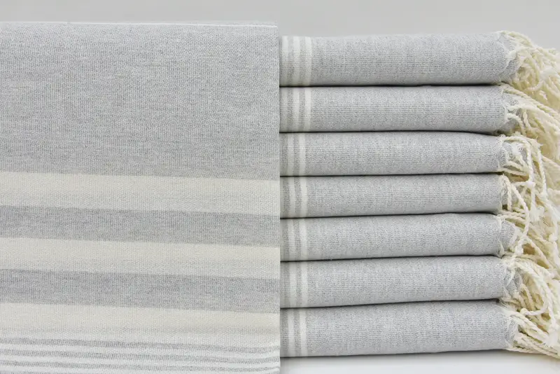 Summer Gift, 70x40 Cotton Striped Towel, Monogrammed Beach Towel, First Wedding Anniversary Gift, Best Friend Gift Ideas, Personalized Turkish Towel - 1