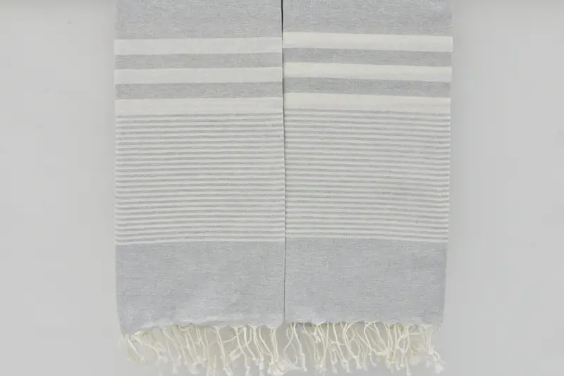 Summer Gift, 70x40 Cotton Striped Towel, Monogrammed Beach Towel, First Wedding Anniversary Gift, Best Friend Gift Ideas, Personalized Turkish Towel - 5