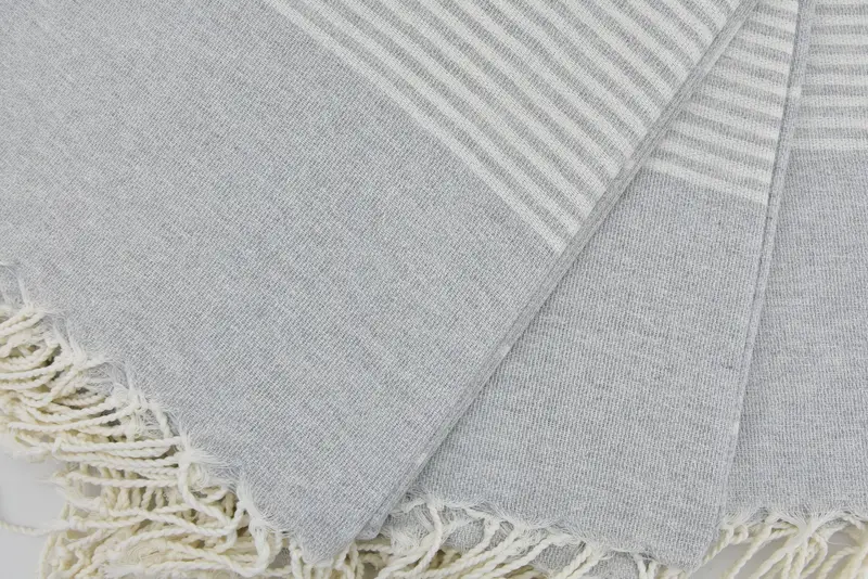 Summer Gift, 70x40 Cotton Striped Towel, Monogrammed Beach Towel, First Wedding Anniversary Gift, Best Friend Gift Ideas, Personalized Turkish Towel - 4