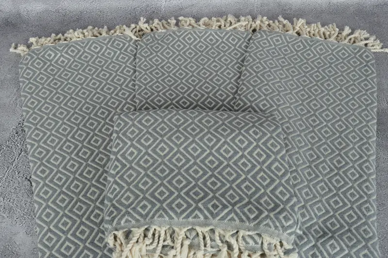 Sand-resistant towel, Luxury towel, 70x40 Cotton Diamond Towel, Personalized Gifts, Spa Gift Towel, Turkish Beach Towel Bulk, Bachelor Party Gifts - 4