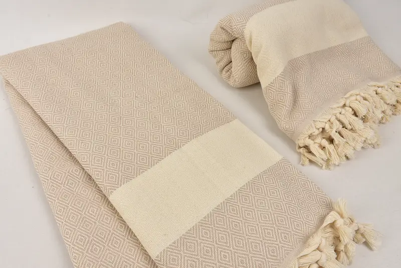 96x80 Cotton Diamond Towel, Gift For Her, Personalized Blanket, Organic Throw, Decorative Blanket, Beach Wedding Favor, Best Wedding Gift, Bedspread - 7