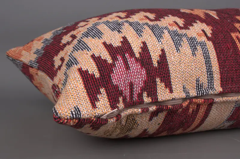 16x36 Red Pillow Cover, Boho Pillow, Bed Pillow Case, Handmade Kilim Cushion, Pillow Sham, Colorful Pillow Cover, Yoga Pillow Case, Pillow for Sofa - 6