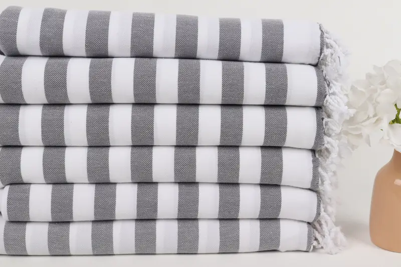 Turkish hand towel, Best Friend Wedding Gift, 68x36 Cotton Striped Towel, Customized Towels, Sand-free towel, Organic Beach Towel, Organic towel - 3