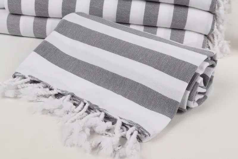 Turkish hand towel, Best Friend Wedding Gift, 68x36 Cotton Striped Towel, Customized Towels, Sand-free towel, Organic Beach Towel, Organic towel - 4