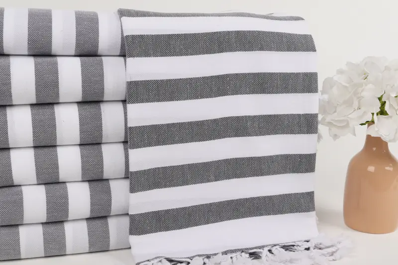 Turkish hand towel, Best Friend Wedding Gift, 68x36 Cotton Striped Towel, Customized Towels, Sand-free towel, Organic Beach Towel, Organic towel - 2