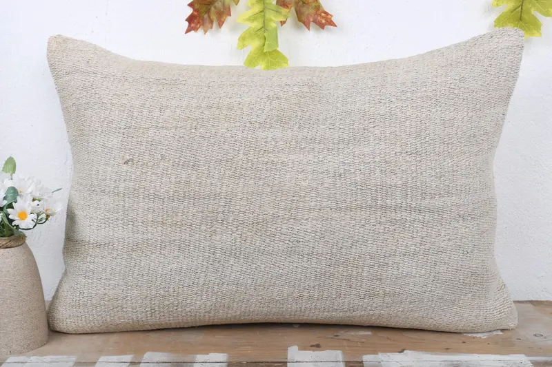Vintage Pillow, Turkish Pillow, Interior Designer Pillow, 16x24 Beige Cushion, Ethnic Pillow Cover Pillow Cover, Cushion Cover - 2
