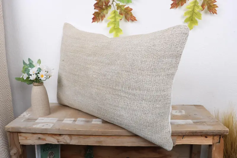 Vintage Pillow, Turkish Pillow, Interior Designer Pillow, 16x24 Beige Cushion, Ethnic Pillow Cover Pillow Cover, Cushion Cover - 4